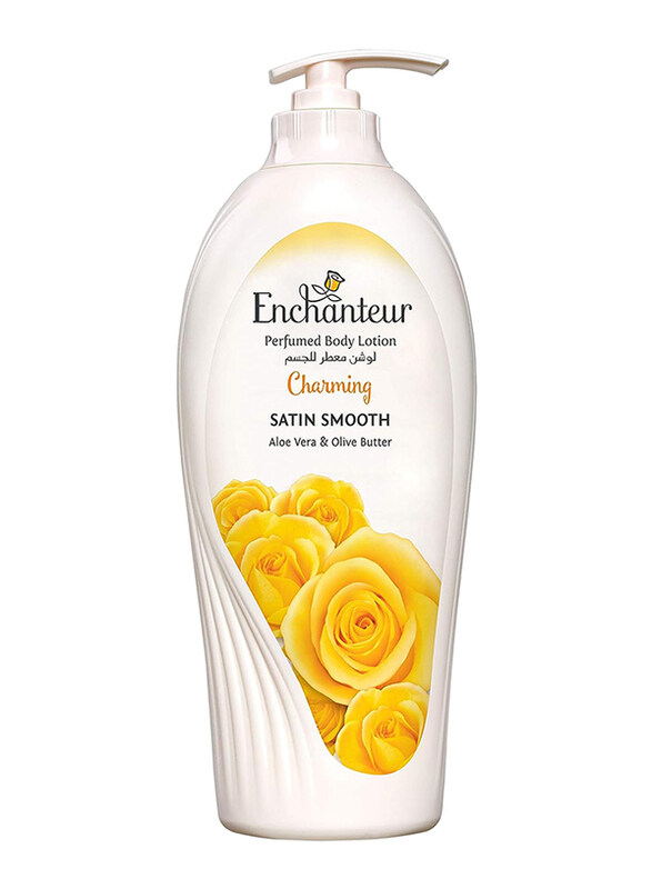 

EnchantEUr Satin Smooth Charming Lotion With Aloe Vera & Olive Butter For Satin Smooth Skin For All Skin Types, 500ml