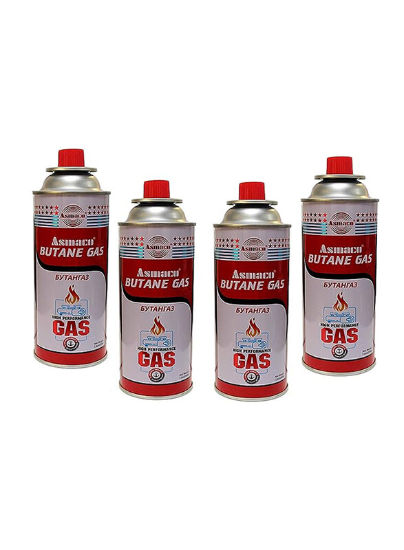 

Asmaco Butane Gas Refills, 4 Pieces, Red