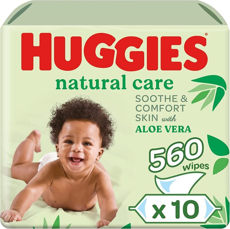 Huggies Natural Care Baby Wipes With Aloe Vera, 10x56 - 560 Wipes