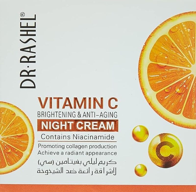 Dr. Rashel Vitamin C Brightening & Anti-Aging Night Cream, White 50gm