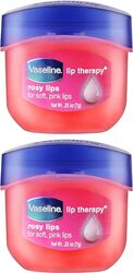 Vaseline Lip Therapy Rosy Lips Balm Pink, 2 x 0.25 Oz (7gm)