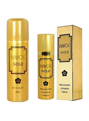 Havoc Gold 2-Piece Perfume Spray Set Unisex, Spray 75ml EDP, Gold Deodorant 200ml EDP