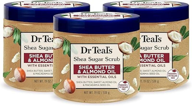 

Dr Teal's Shea Sugar Body Scrub Shea Butter & Almond Oil, 3 x 19 Oz (538gm)