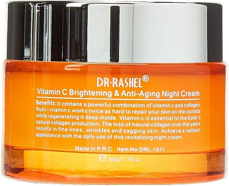 Dr. Rashel Vitamin C Brightening & Anti-Aging Night Cream, White 50gm