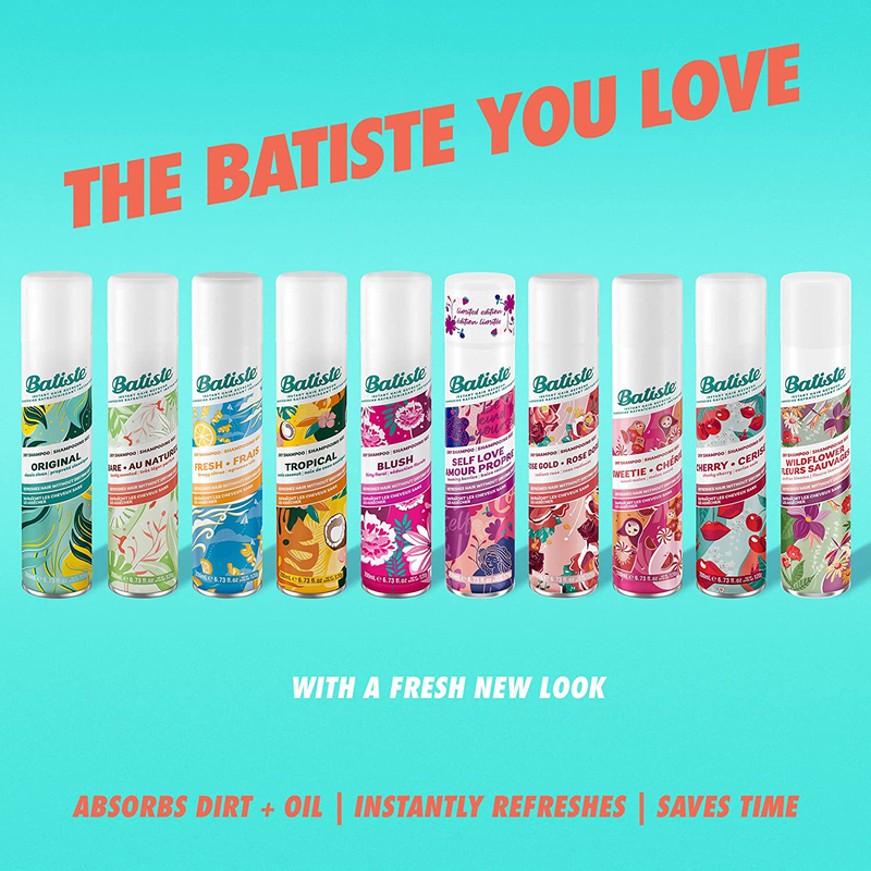 Batiste Original Dry Shampoo, 2 x 200ml