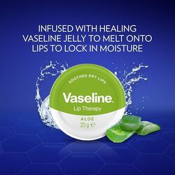 Vaseline Lip Therapy Aloe Tin, 20 gm (0.7 oz)