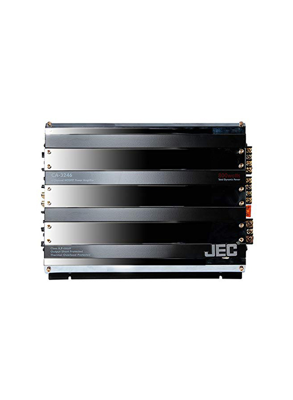 JEC CA-3246 4 Channel Car Amplifier, Black/Silver