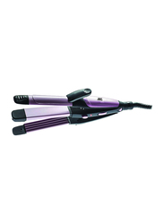 JEC HS-1347 3-in-1 Hair Styler, Purple/Black