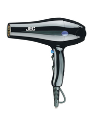 JEC HD-1354 Hair Dryer with Cool Burst Function, Black/White