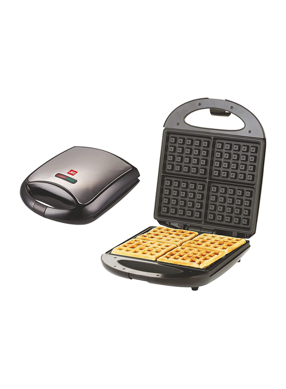 JEC Waffle Maker, Black/Silver