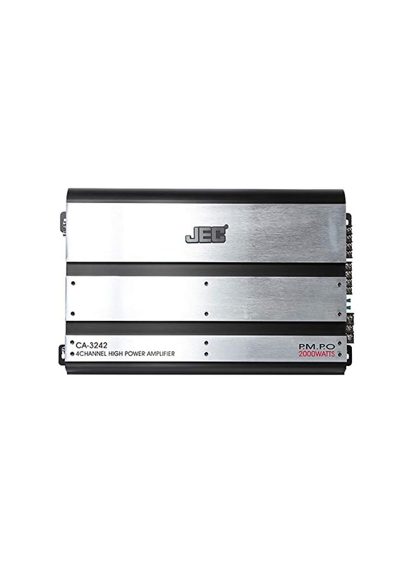 JEC CA-3242 4 Channel Car Amplifier, Silver/Black