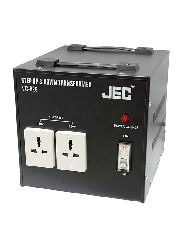 

JEC Step up and Down Transformer Voltage Converter, VC-829, Black