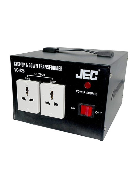 JEC Step Up and Down Transformer Voltage Converter, 3000W, VC-828, Black