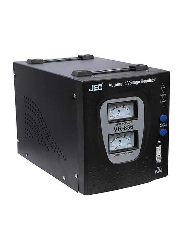JEC Automatic Voltage Regulator, 3000W, VR-836, Black