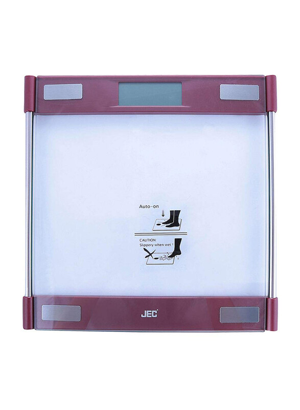 

JEC Tempered Glass Platform Digital Scale, EPS-2028, White/Purple