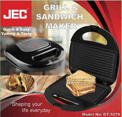 JEC Sandwich Maker Maker, 700W, GT-5279, Multicolour