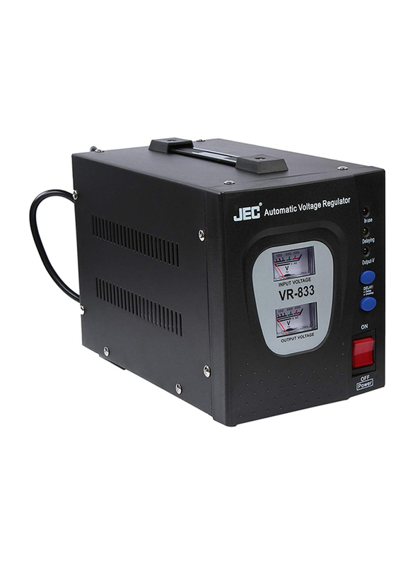 JEC Automatic Voltage Regulator, 2000W, VR-833, Black