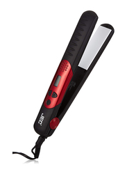 JEC HS-1337 Hair Straightener, Black/Red