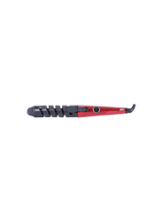 JEC HC-1337 Spiral Iron Hair Curler, Black/Red