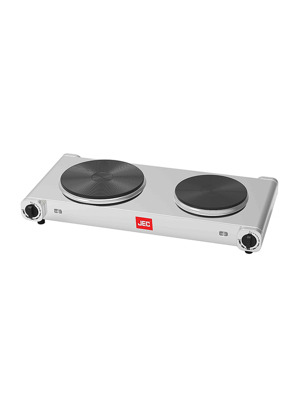 JEC Double Electric Hot Plate, 2500W, CP-5830, Silver/Black