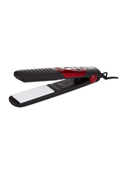 JEC HS-1337 Hair Straightener, Black/Red