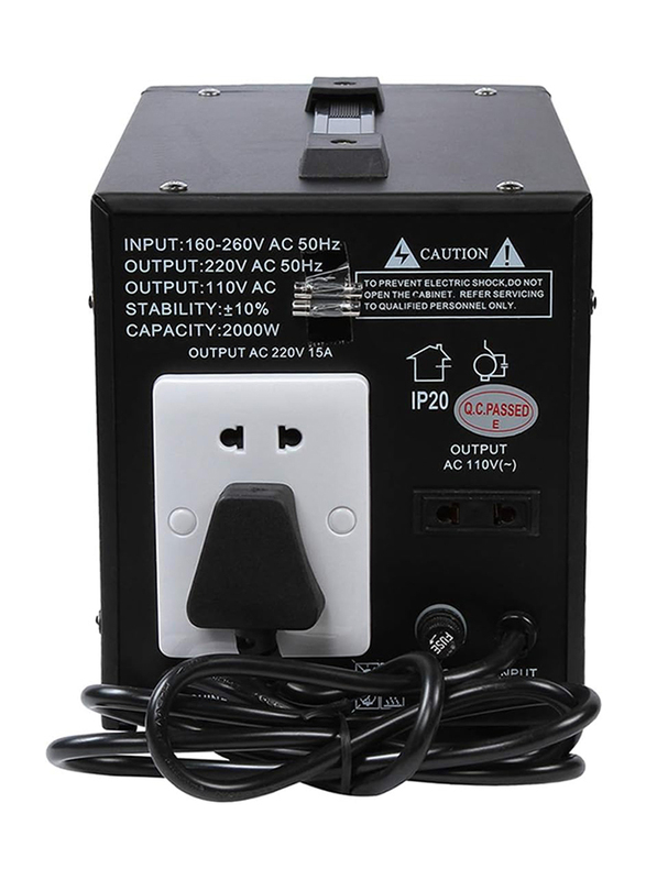 JEC Automatic Voltage Regulator, 2000W, VR-833, Black