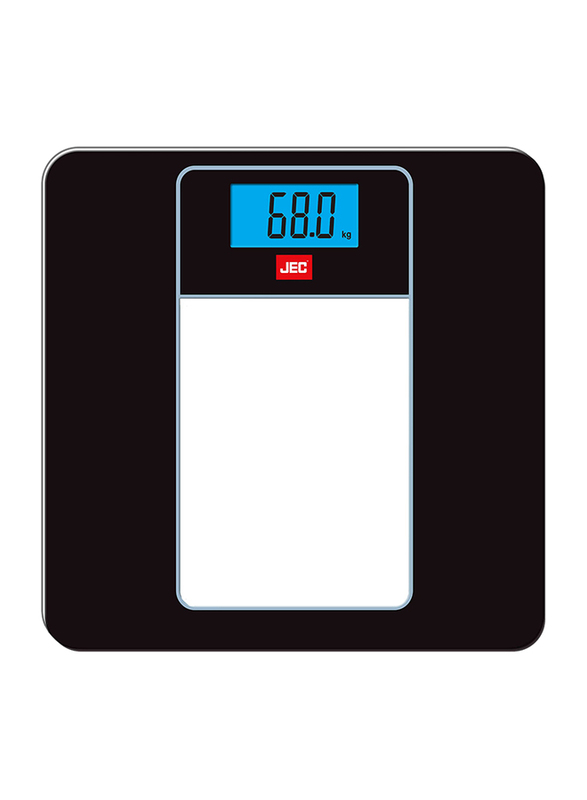 JEC Tempered Glass Platform Digital Scale, EPS-2022, Black/White