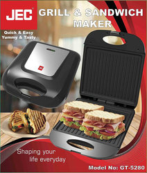 JEC Sandwich Maker Maker, 1400W, GT-5280, Multicolour