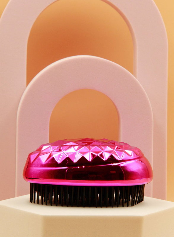 Prime Anti-Static Comb Detangling Mini Hair Brush for Frizzy Hair, Pink