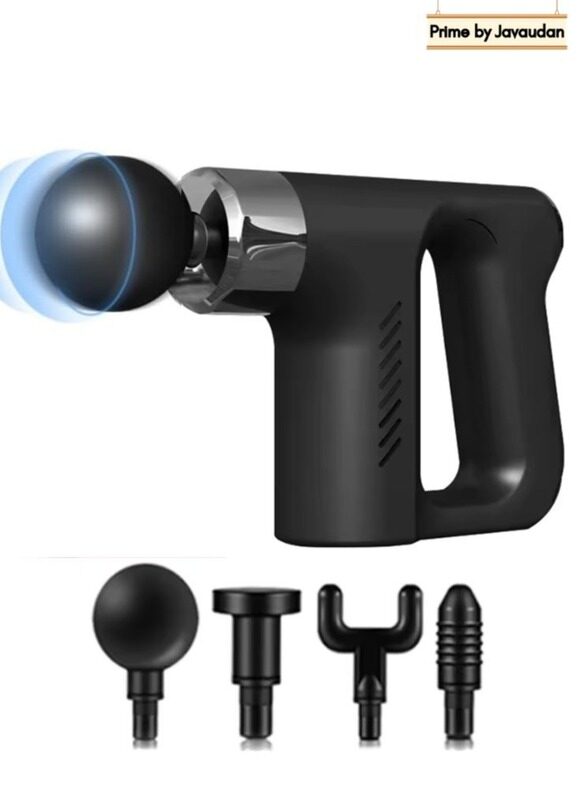 

None Mini Massage Gun Deep Tissue, Portable 5 Speeds Percussion Muscle Massager with 4 Massage Heads 1800mAh Battery & Type-C Charging, 35dB Super Quiet Ma