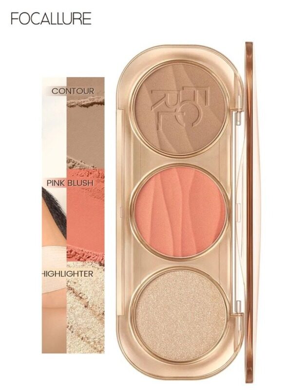 Makeup Face Palette 3 in 1 Blush Bronzer Highlighter Contour Blush Palette