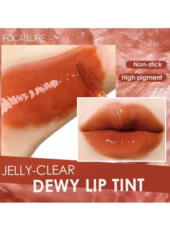 Jelly Clear Glossy Dewy Tint Long Lasting Lip Gloss #203 Pinky Rose