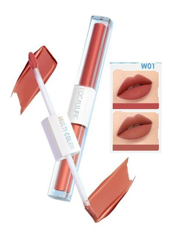 

Focallure 2-in-1 W01 Lipstick & Lip Gloss, Multicolour