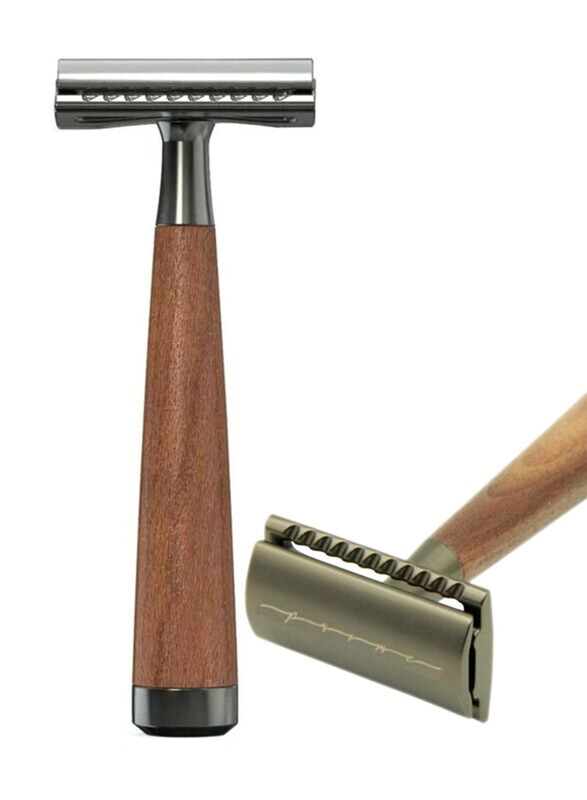 

Prime Double Edge Safety Razor With Wooden Handle