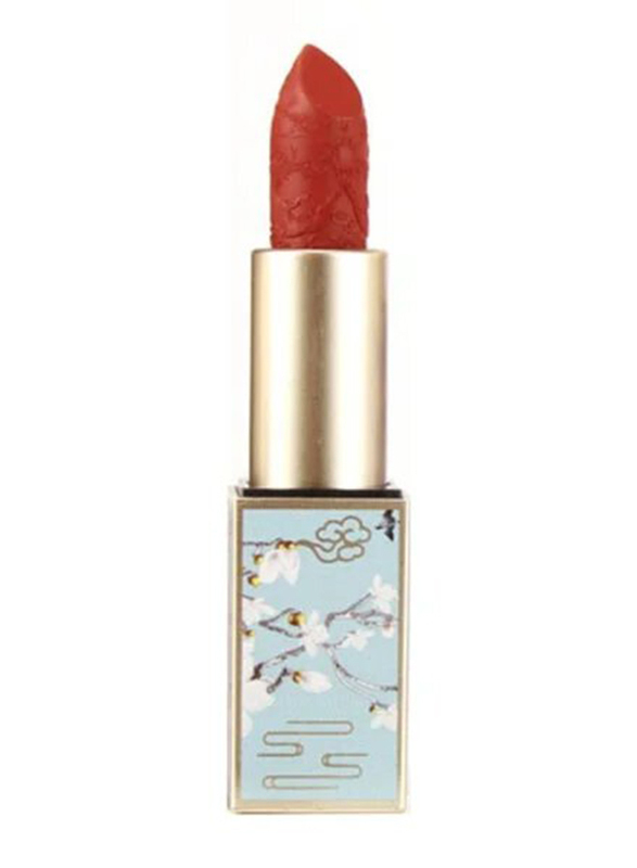 Mansly Chinese Traditional Patterns Carved Matte Lipstick, 320 Red