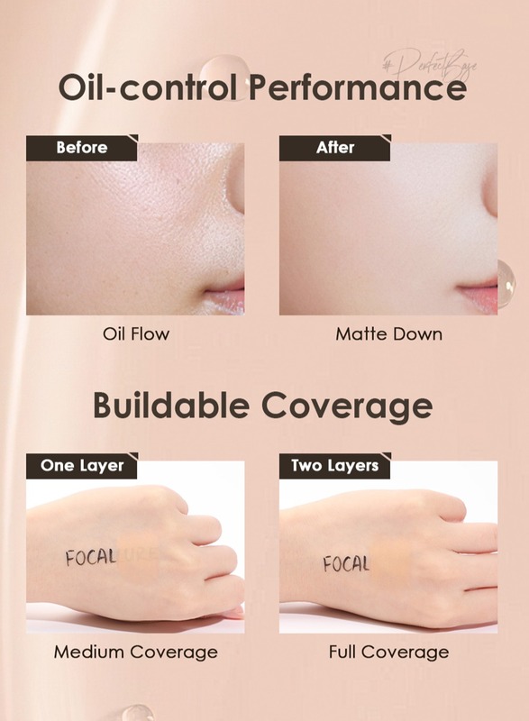 Perfect Base Lasting Poreless Liquid Foundation, Medium to Full Coverage with Matte Finish, Covers Blemishes & Under-Eye Circles for All Skin Types-01 Ivory