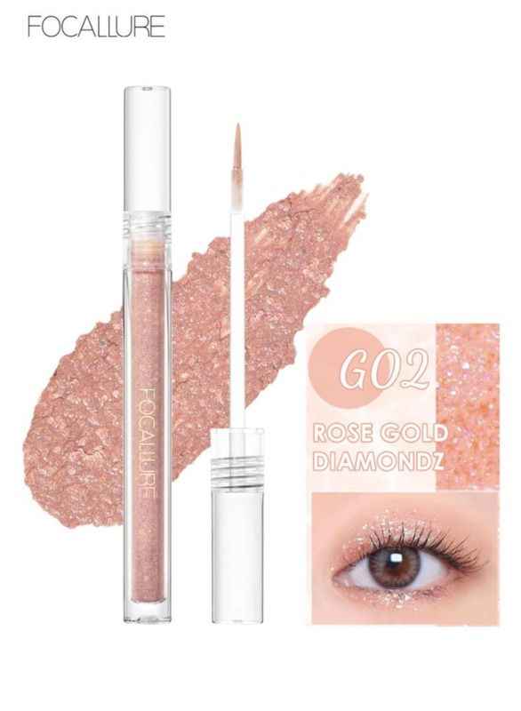 Glittering Liquid Eyeshadow No. G02 Rose Gold Diamonds