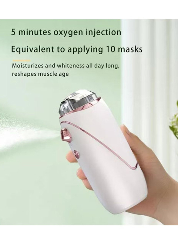 Prime Handheld High Pressure Nano Mist Face Steamer, White