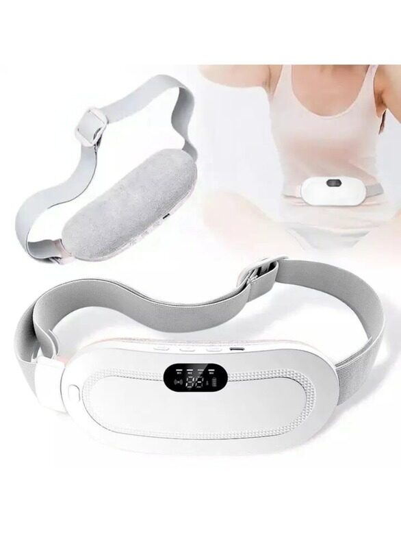 

None Electric Menstrual Heating Pad for Cramps, Wearable Heat Pad, 3 Temperature and 4 Massage Modes, Rechargeable USB Period Heat Pad for Back Pain, Stoma