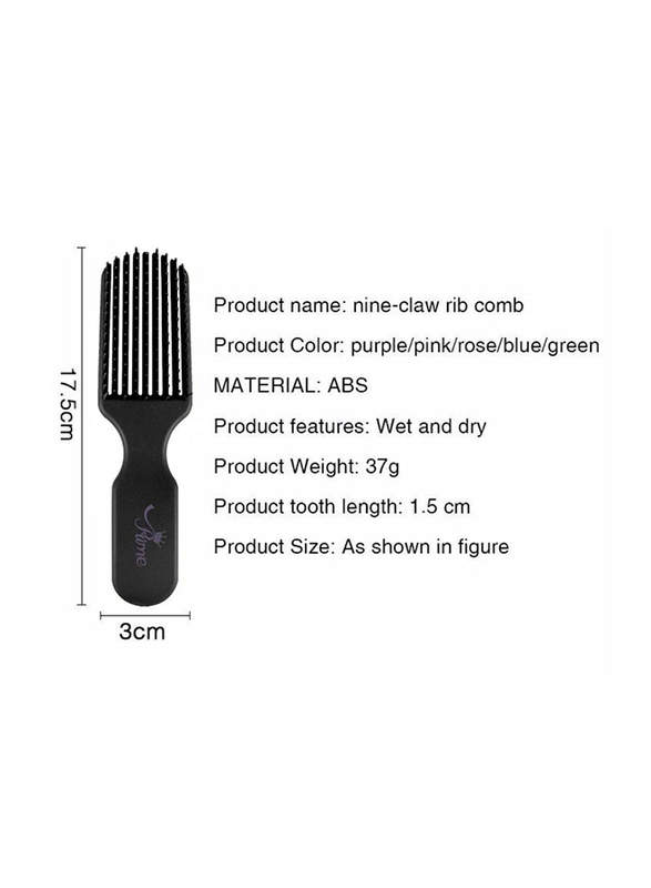 Prime Anti-Static Detangling Mini Comb for All Hair Types, Black