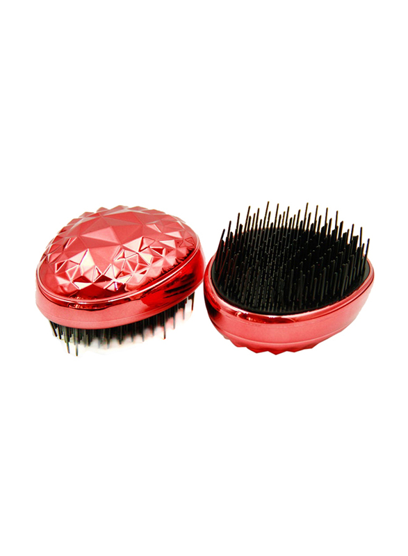 Prime Anti-Static Comb Detangling Mini Hair Brush for Frizzy Hair, Orange