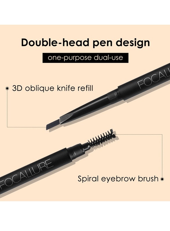 Waterproof Auto Eyebrows Pen -#3 Black