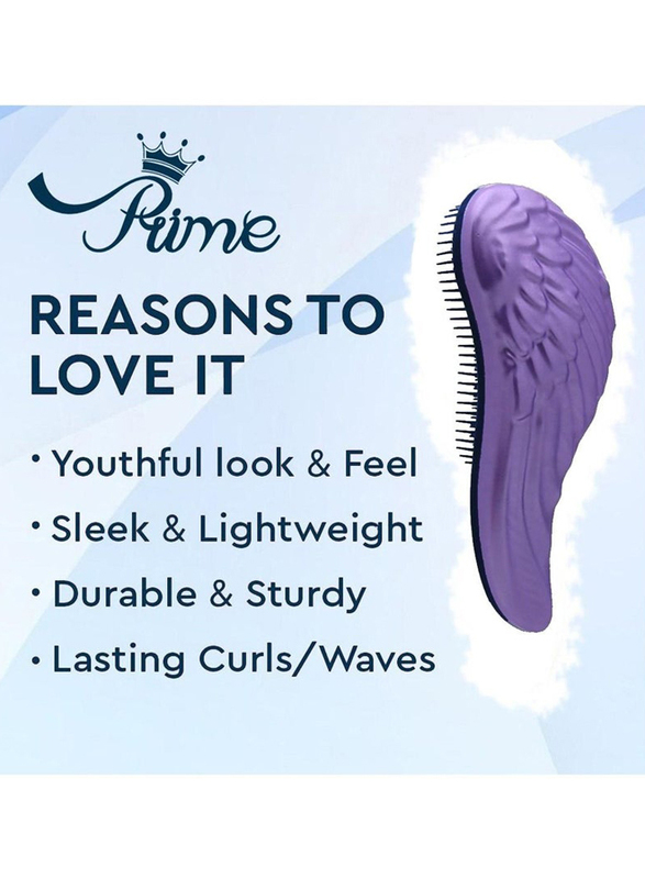 Prime Wing Tangle Scalp Massager Hair Brush Detangler Comb for All Hair Types, Purple