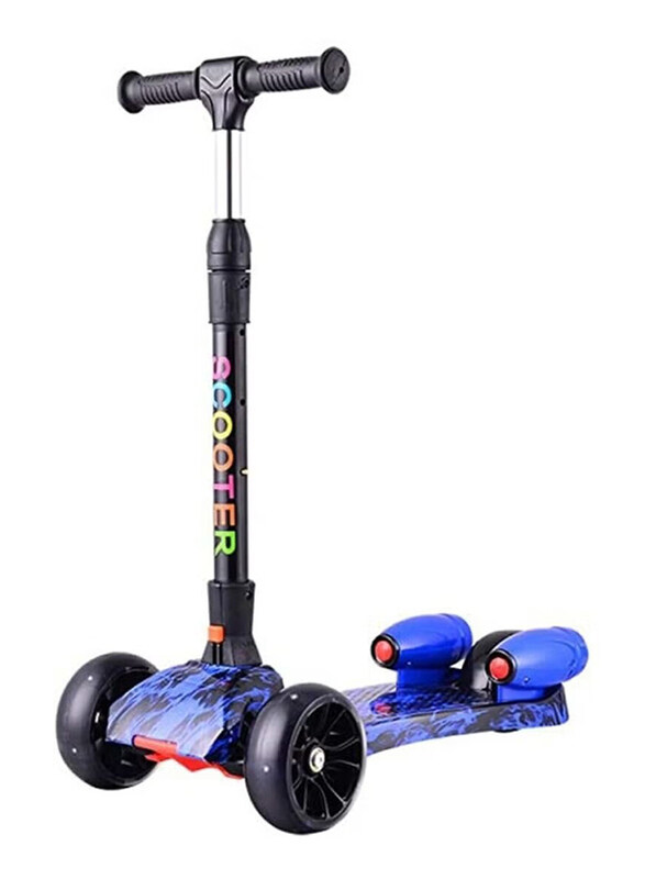 

Prime Foldable T-Scooter with Safety Gear, Blue, Ages 2+