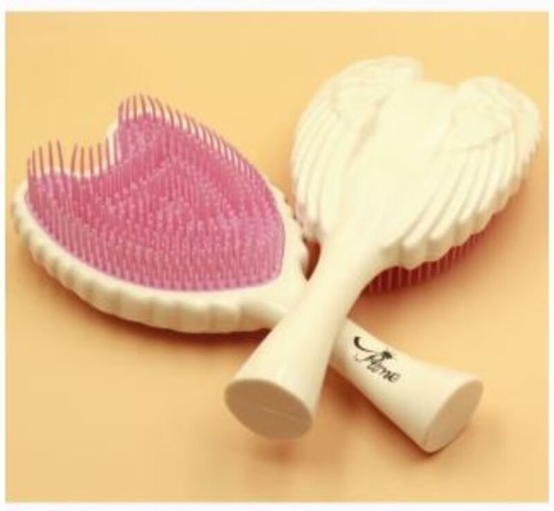 Prime Tangle Detangler Hairbrush Comb for Dry Hair, Gloss White/Pink, 1 Piece