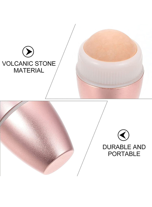 Prime Oily Skin Control Oil- Absorbing Volcanic Face Roller, Pink