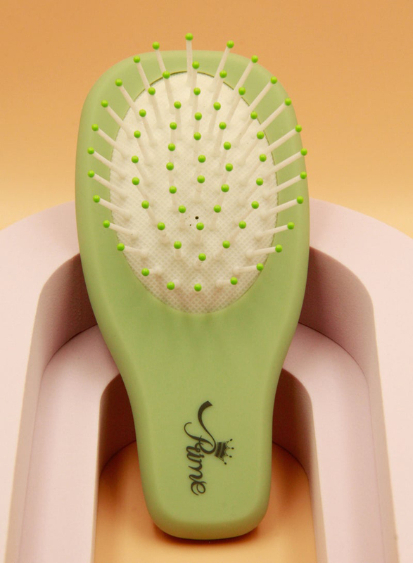 Prime The Ultimate Mini Detangler Hairbrush for All Hair Types, Green