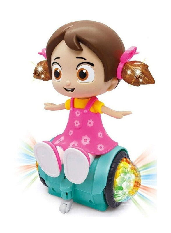 

Prime Yijun 360 Degree Rotating Musical Dancing Girl Toy with Flashing Lights and Bump and Go Action, Ages 1+, Multicolour