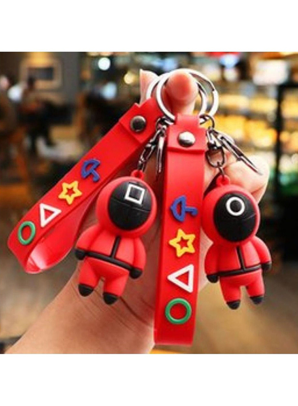 Prime Newest Squid Game Toy Keychain for Kids, Red/Black