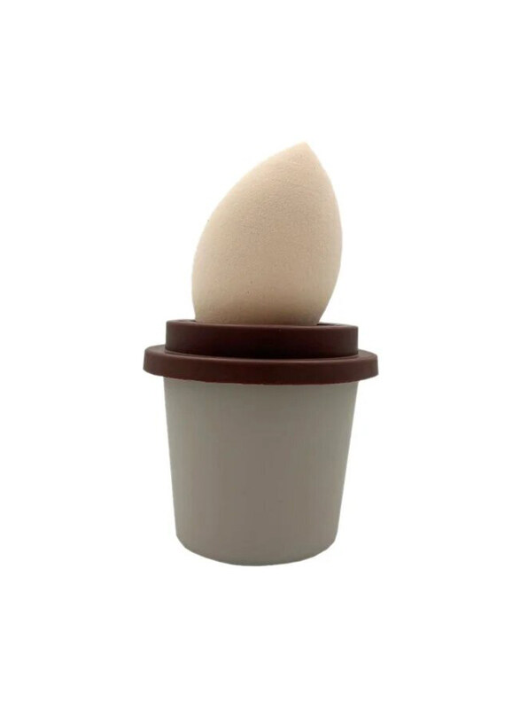 

Prime Beauty Blender Foundation Makeup Sponge with Cup, Brown